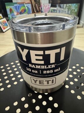 Yeti White Stainless Steel Rambler 10 oz